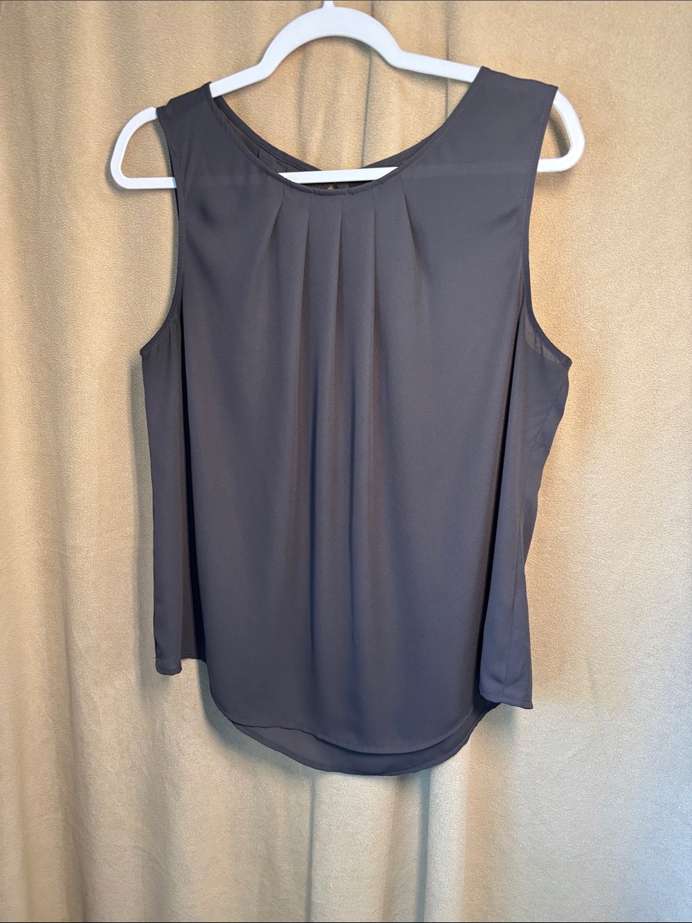 Worthington Sleeveless Pleat-Front Camisole in Slate